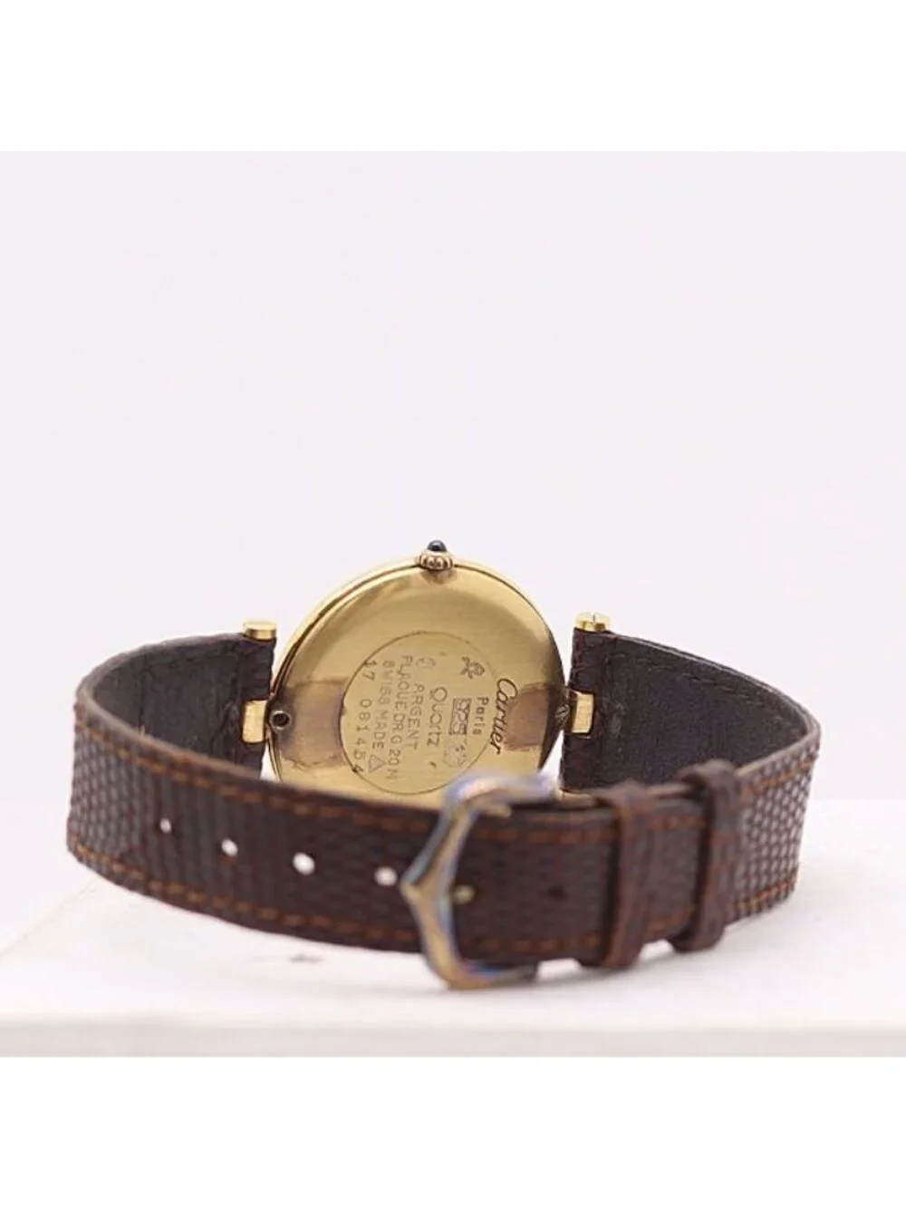 Cartier Must Vendome Vermeil 17 Striped Dial Watch